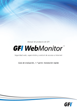 Manual de producto de GFI Seguridad web, supervisión y control de