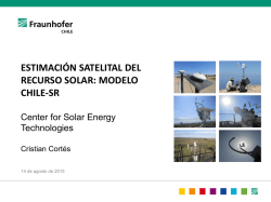Estimación satelital del recurso solar: modelo Chile-SR