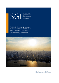 2015 Spain Country Report | SGI Sustainable Governance Indicators