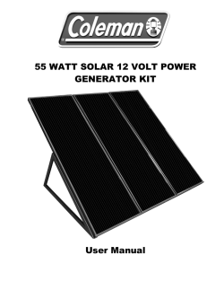 60W Coleman Solar Kit - SunForce Products Inc.