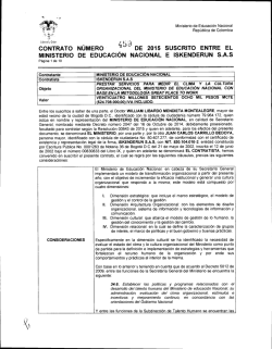 contrato número de 2015 suscrito entre el ministerio de educación