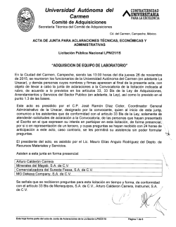 Comité de Adquisiciones - Universidad Autónoma del Carmen