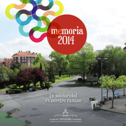 Memoria 2014 - Fundación Miranda