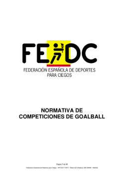 NORMATIVA DE COMPETICIONES DE GOALBALL