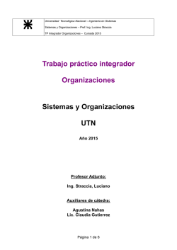 Trabajo práctico integrador Organizaciones