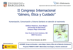 II Congreso Internacional “Género, Ética y Cuidado”