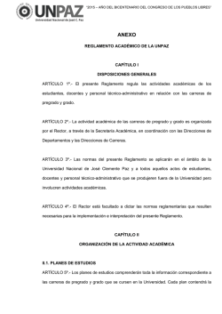 Reglamento Académico - Universidad Nacional de José C. Paz