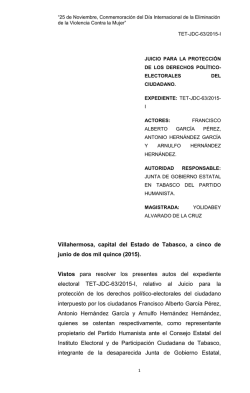 TET-JDC-63 -2015-I - Tribunal Electoral de Tabasco