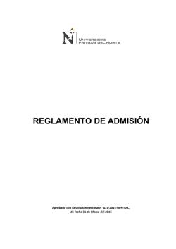 reglamento de admisión - Working Adult