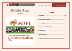 Boletín Legal del FITEL Nº 9