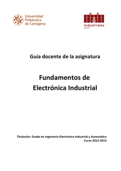 Fundamentos de Electrónica Industrial