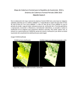 Mapa de Cobertura Forestal para la República de Guatemala 2010