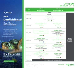 Agenda Life is On Ecuador 2015