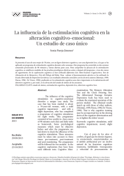 La influencia de la estimulación cognitiva en la alteración cognitivo