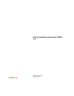 Guía de instalación del servidor SPARC T7-2