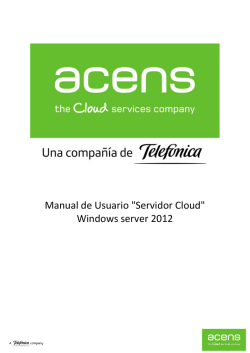 Manual de Usuario "Servidor Cloud" Windows server 2012