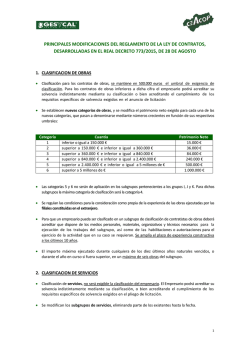 Informe principales modificaciones Real Decreto 773/2015