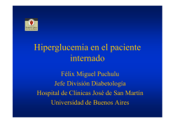 Hiperglucemia en el paciente internado