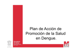 Plan de Acción de Promoción de la Salud en Dengue.