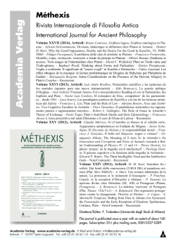 Méthexis - Academia Verlag