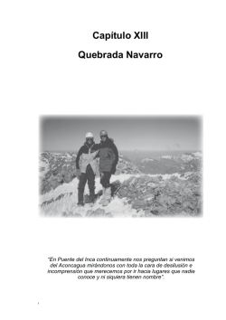 Quebrada Navarro - Centro Cultural Argentino de Montaña