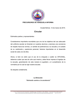 Circular - uec precursores de venezuela / fundada 2012