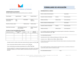 MET Application form-español - Metropolitan School of Panama