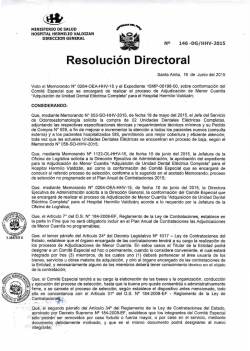 w 146 -DG/HHV-2015 Resolución Directoral