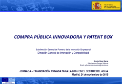 Patent box y Compra Pública Innovadora.
