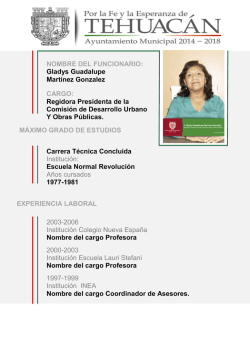 Gladys Guadalupe Martínez Gonzalez CARGO