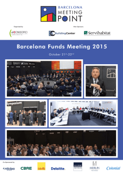 Barcelona Funds Meeting 2015