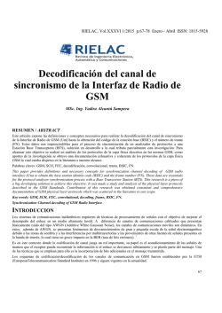 06. Decodificación del canal de sincronismo de la Interfaz de Radio