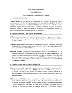 BASES LEGALES DE LA ACCIÓN - FERRERO CONTIGO