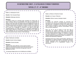 ii semestre 2015 - catálogo curso viernes nivel 2°- 3º