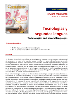 (01-2017): Tecnologías y segundas lenguas