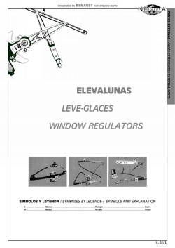 ELEVALUNAS LEVE-GLACES WINDOW REGULA TORS