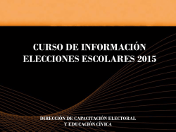 Presentación Elecciones Escolares 2015 (Power Point)