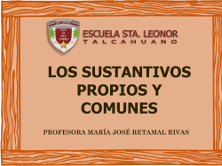 sustantivos comunes - Escuela Santa Leonor Talcahuano