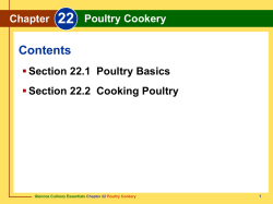 Chapter 22 Poultry Cookery