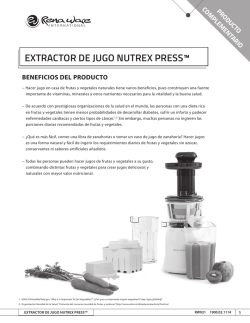 EXTRACTOR DE JUGO NUTREX PRESS™