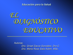 El diagnóstico Educativo