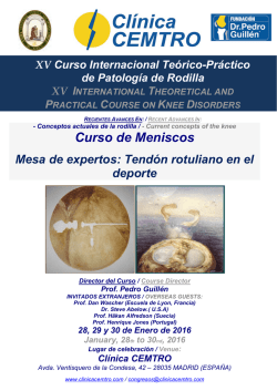 Curso de Meniscos - Asociación Española de Artroscopia