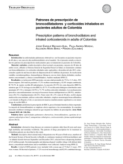 Patrones de prescripción de broncodilatadores y corticoides