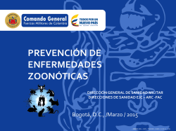Enfermedades Zoonoticas - Dirección General de Sanidad Militar