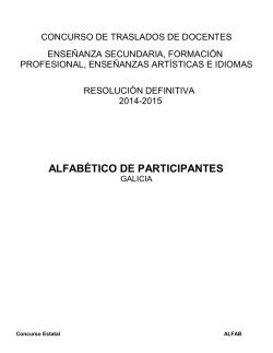 ALFABÉTICO DE PARTICIPANTES - Federación de Ensino de Galicia