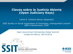 Open Judiciary (Justicia Abierta). OGP Summit 2015