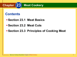 Chapter 23 Meat Cookery