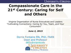 What is compassionate care? - Virginia Organization of Nurse