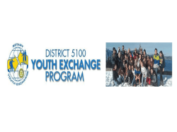 District Training-Club Power Point - Rotary Youth Exchange