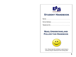 EAIS Student Handbook 2015-2016